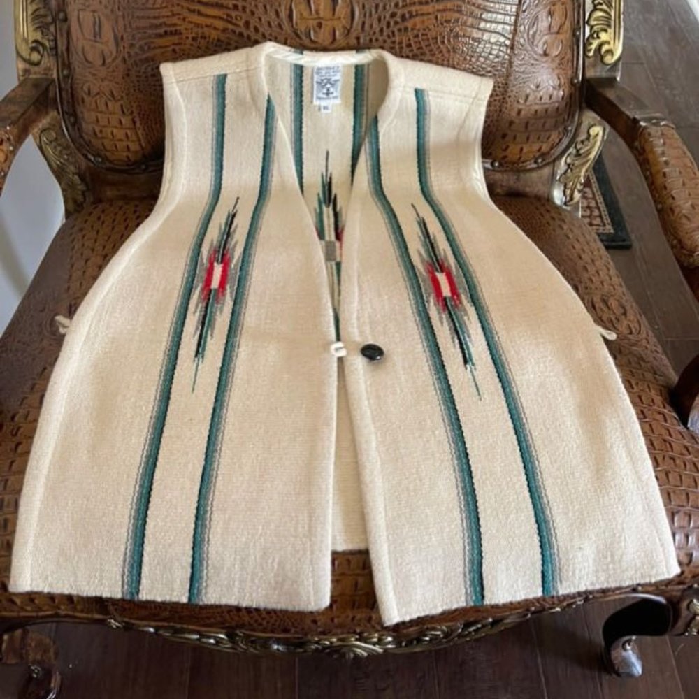 Chimayo New Mexico Ortegas 100% Wool Vest